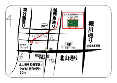 めっちゃ安い、京都市北区パソコン教室の地図です！